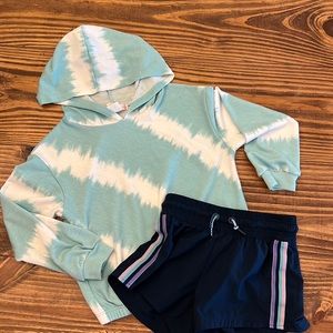 Girls crop Hoodie 3/4 sleeve